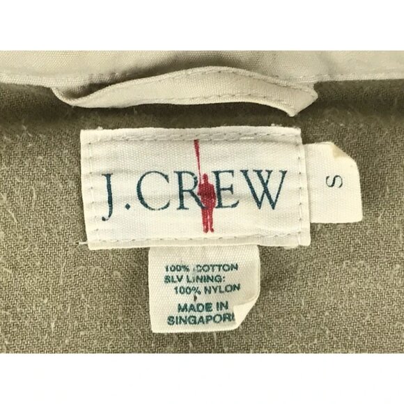 J.Crew Mens Beige‎ 100% Cotton Long Sleeve Pockets Field Mechanic Jacket Size S - Picture 7 of 13